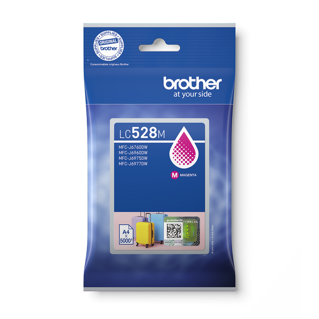 Inktcartridge Brother LC-528M rood