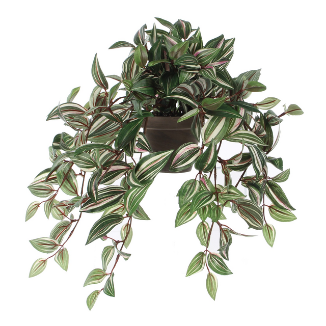 Kunstplant Mica Tradescantia hangend groen Ø25 45cm