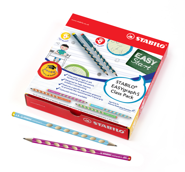 Potlood STABILO Easygraph grafiet 325 HB classpack à 48 stuks