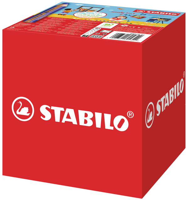 Kleurpotloden STABILO 882 woody 3 in 1 incl 4 slijpers classpack 76st – foto 3