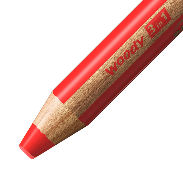 Kleurpotloden STABILO 882 woody 3 in 1 incl 2 slijpers classpack 48st – foto 3