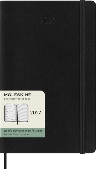 Agenda 2027 Moleskine 12M Planner Weekly 7dagen/1pagina large sc black