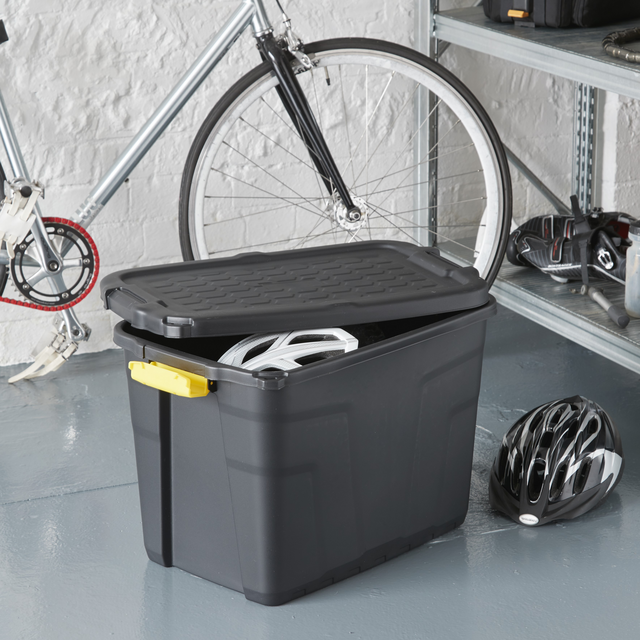Opbergbox Bankers Box 60L met handgrepen robuust zwart – foto 3