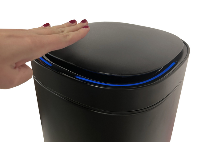 Afvalbak Desq Sensor 50 liter RVS zwart – foto 3