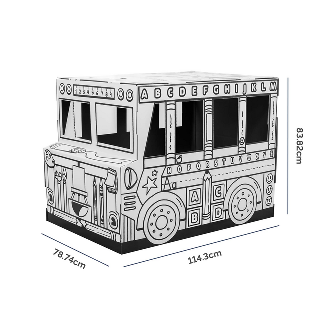Kartonnen Speelbus Bankers Box Play inkleurbaar – foto 2