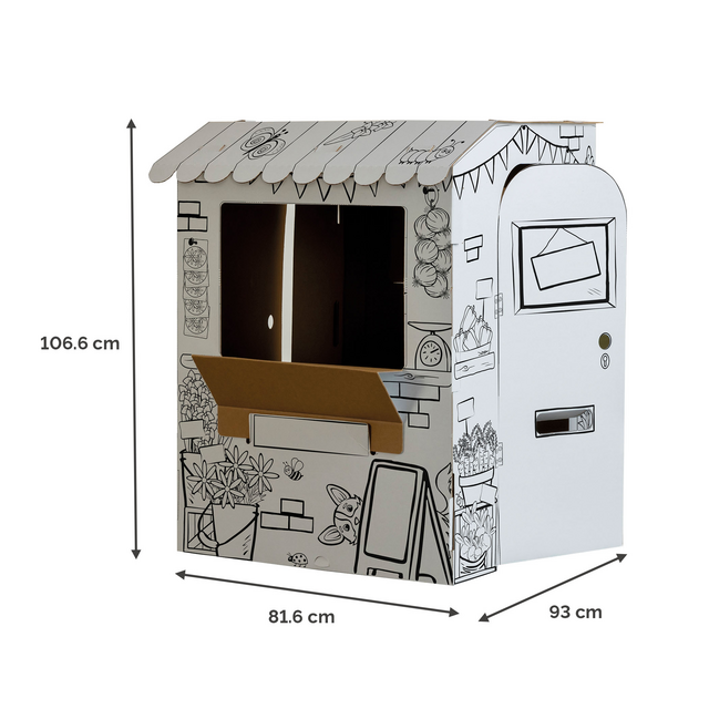 Kartonnen Marktkraam XL Bankers Box Play inkleurbaar – foto 2