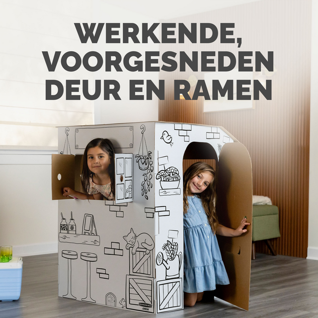 Kartonnen Marktkraam XL Bankers Box Play inkleurbaar – foto 6