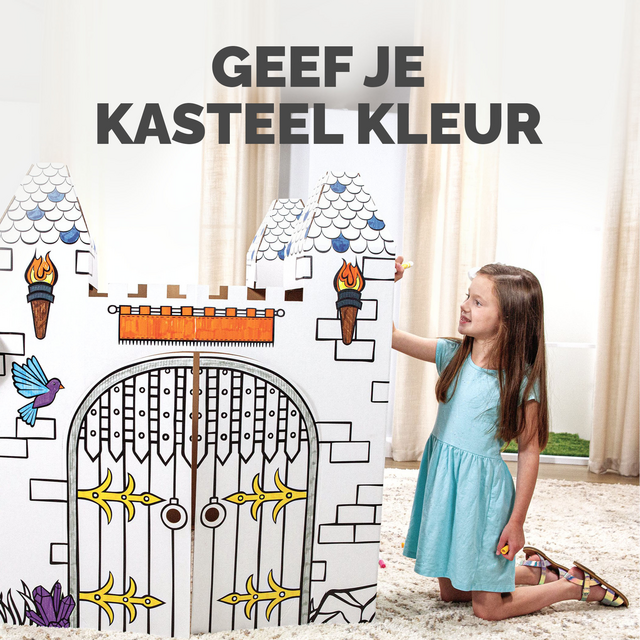 Kartonnen Kasteel XL Bankers Box Play inkleurbaar – foto 4