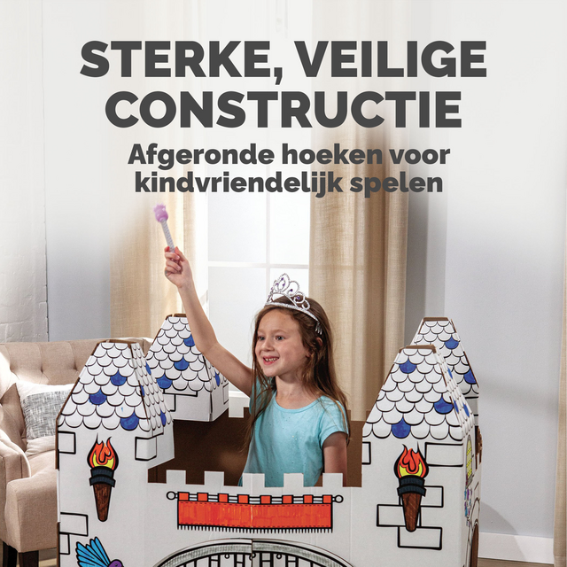 Kartonnen Kasteel XL Bankers Box Play inkleurbaar – foto 5