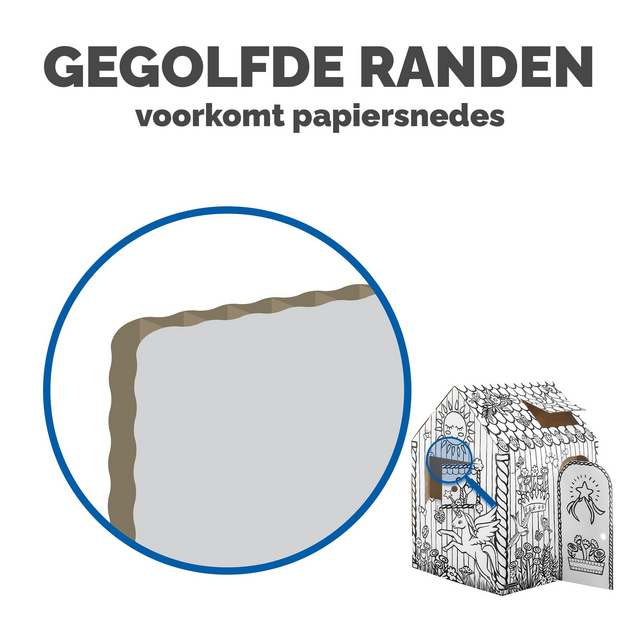 Kartonnen speelhuis XL Eenhoorn Bankers Box Play inkleurbaar – foto 3