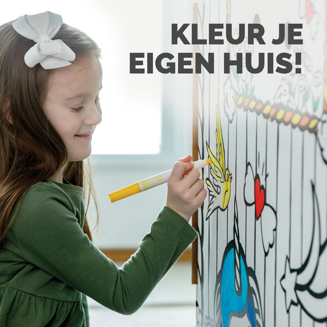Kartonnen speelhuis XL Eenhoorn Bankers Box Play inkleurbaar – foto 4