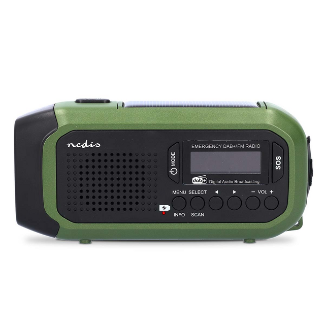 Noodradio Nedis DAB+ FM zonnepaneel