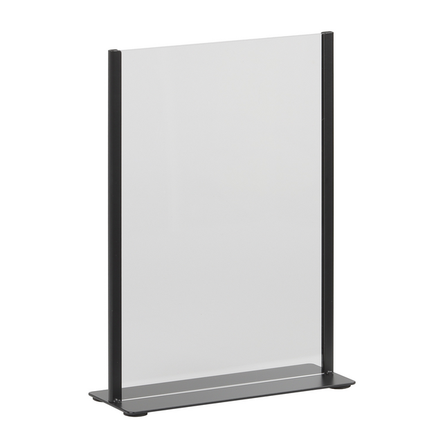 Kaarthouder Europel metaal met acryl bord A4 zwart