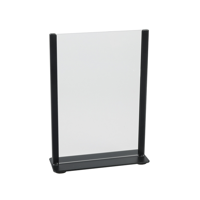 Kaarthouder Europel metaal met acryl bord A5 zwart