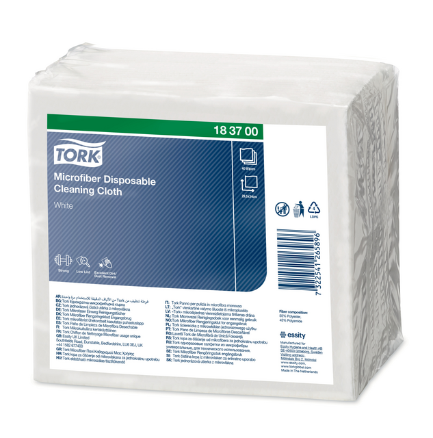 Microvezeldoek Tork Premium disposable 40 vel wit 183700