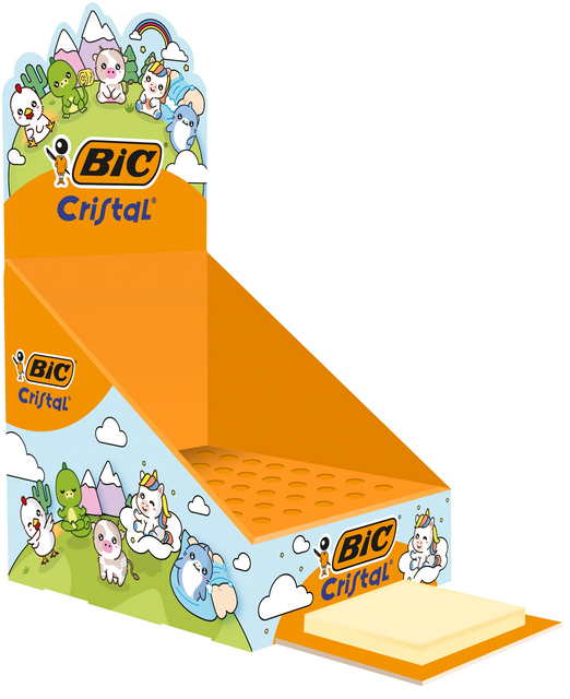 Display leeg Bic Cristal dierenfiguren