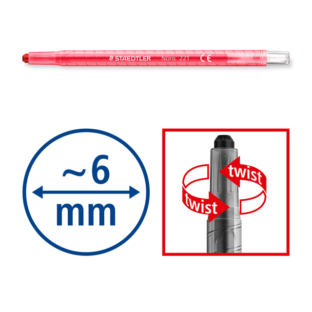 Waxpotlood Staedtler Noris twister set à 12 kleuren – foto 5