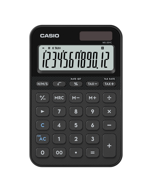 Rekenmachine Casio MS-20YC-BK zwart