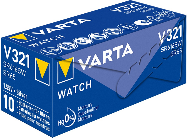 Batterij VARTA knoopcel 1x V321/SR65 zilver – foto 3