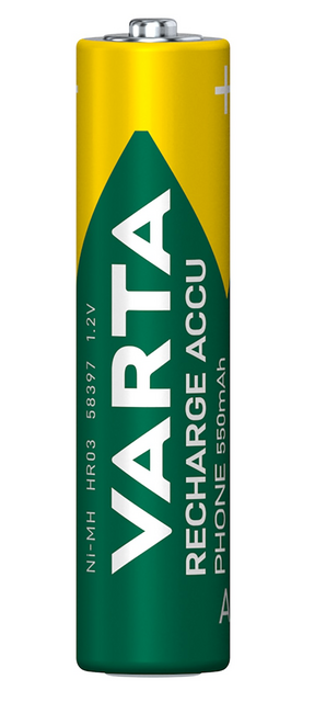 Batterij VARTA oplaadbaar Accu Phone 2x AAA 550mAh – foto 2