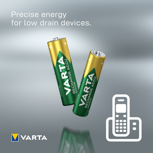 Batterij VARTA oplaadbaar Accu Phone 2x AAA 550mAh – foto 3