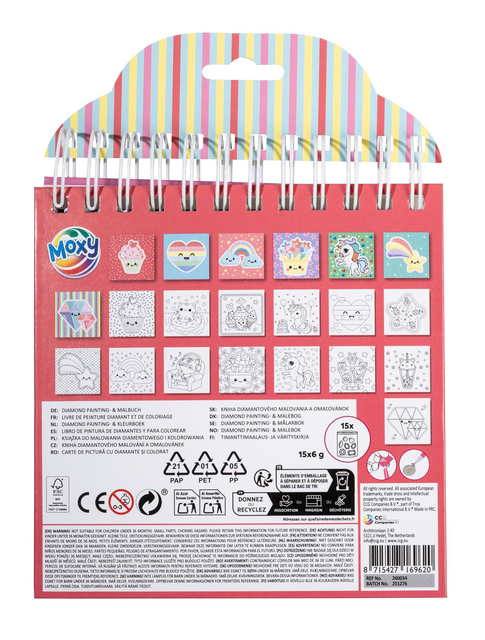 Kleurboek Moxy Diamondpainting 16x16cm – foto 2