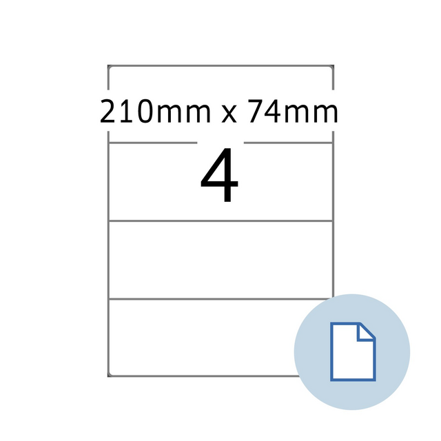 Etiket HERMA 8405 A4 EXPR 500 210x74mm wit 2000 stuks