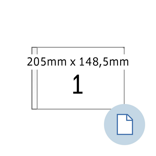 Etiket HERMA 8493 A5 EXPR 1.000 205x148.5mm wit 1000 stuks