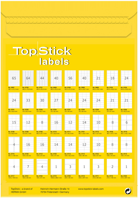 Etiket TopStick 8698 52.5x29.7mm wit 4000 stuks – foto 2