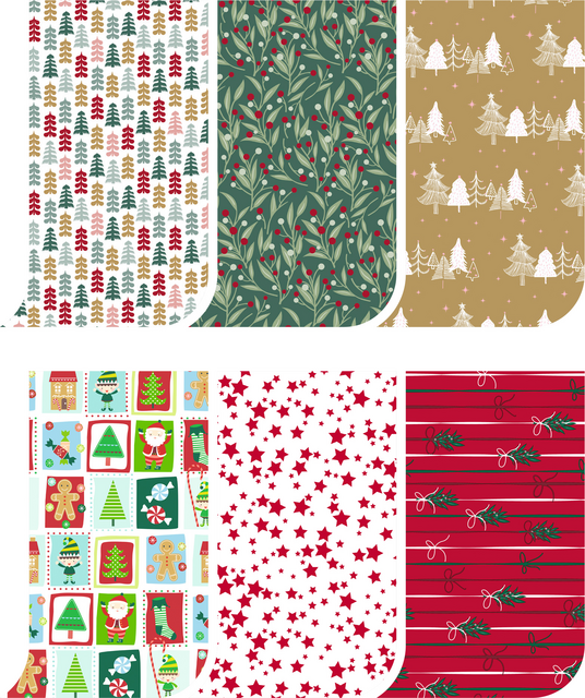 Inpakpapier Kerst 500x70cm assorti – foto 2