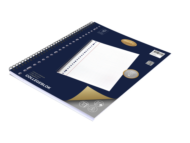 Collegeblok Multo A4 lijn 23 gaats 160 pagina's 90 gram
