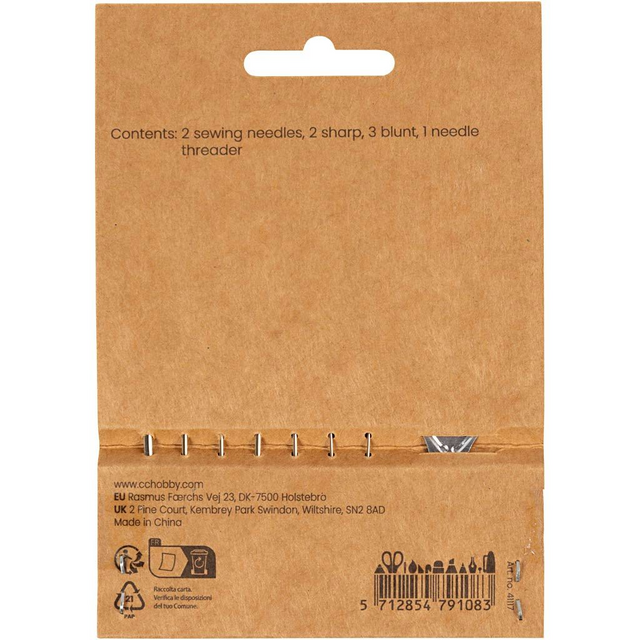 Naaldenset Creativ Company blister à 8 delen zilver – foto 3