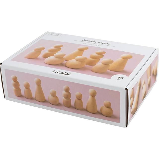 Figuurtjes Creativ Company hout doos à 90 stuks – foto 3