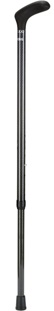 Wandelstok Able2 opvouwbaar carbon soft handvat zwart