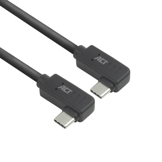 Kabel ACT USB-C hoek links/rechts 10Gbps 2m