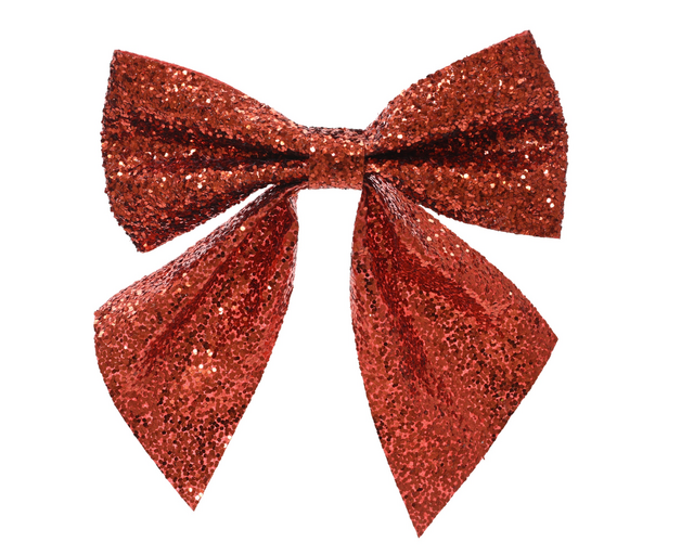 Strik Decoris rood glitter 13cm set à 2 stuks – foto 2