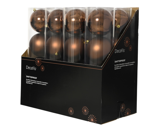 Kerstballenmix Decoris Espresso koker à 4 stuks – foto 3