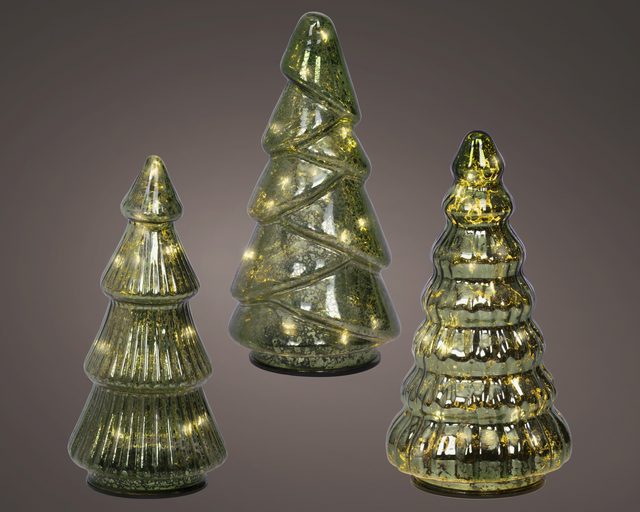 Kerstboom LED Lumineo set à 3 stuks groen 17.5cm – foto 2