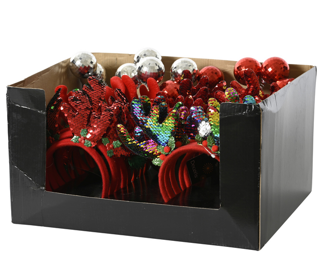 Haarband Decoris kerstthema 6 dessins assorti – foto 2