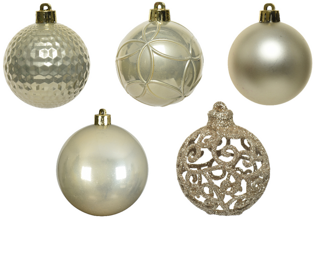 Kerstballenmix Decoris Parelmoer koker à 37 stuks – foto 2