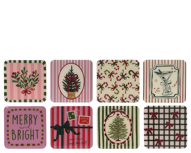 Decobordjes Decoris MDF 9.5x9.5cm 8 kerstdessins assorti – foto 2