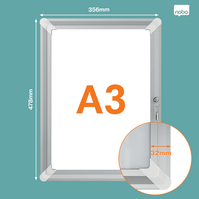 Kliklijst Nobo Premium Plus afsluitbaar A3 – foto 2
