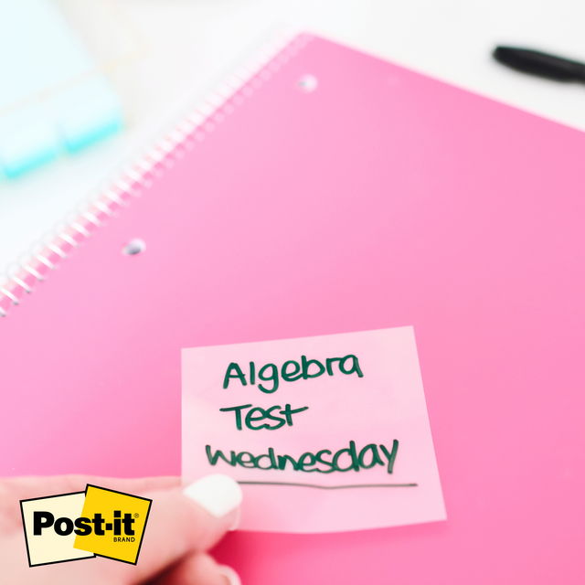 Memoblok Post-it 3M 73x73mm Transparant roze – foto 4
