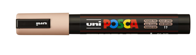 Paintmarker Uni POSCA PC5M medium poederig roze – foto 2