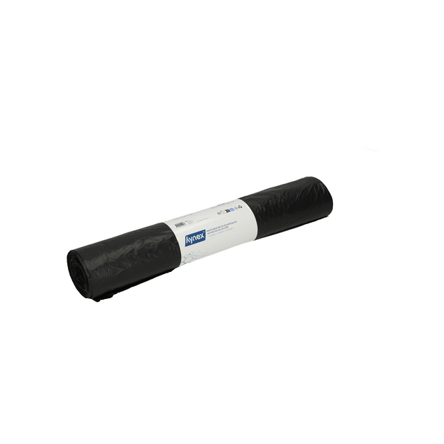 Afvalzak Hynex 60x80cm HDPE recycled T25 60L zwart rol à 25 stuks – foto 2