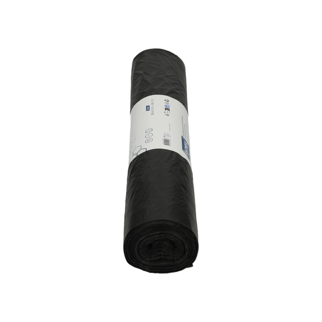 Afvalzak Hynex 60x80cm HDPE recycled T25 60L zwart rol à 25 stuks – foto 3