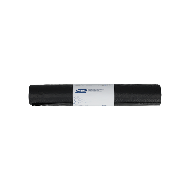 Afvalzak Hynex 60x80cm HDPE recycled T25 60L zwart rol à 25 stuks – foto 6