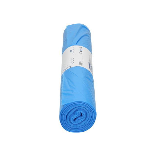 Afvalzak Hynex 70x110cm HDPE recycled T25 120L blauw rol à 25 stuks – foto 3