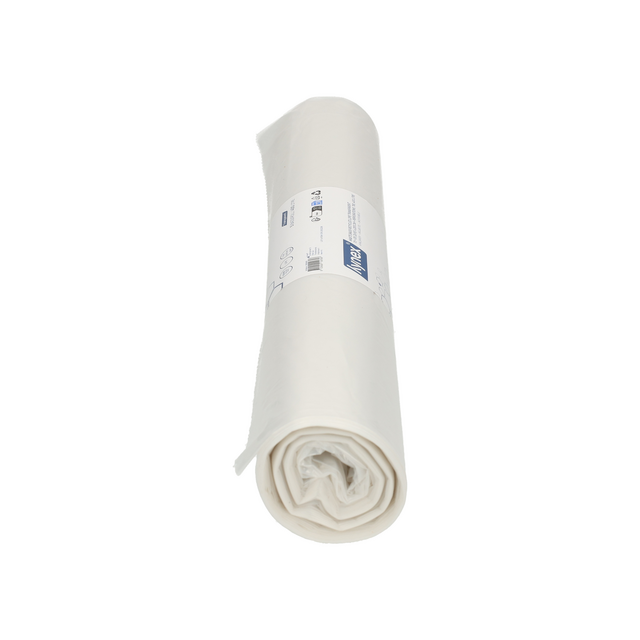 Afvalzak Hynex 70/15x200cm LDPE recycled T80 400L transparant ponsgaten rol à 5 stuks – foto 3