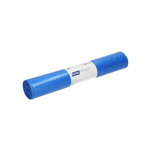 Afvalzak Hynex 70x110cm LDPE recycled T40 120L blauw rol à 20 stuks – foto 7